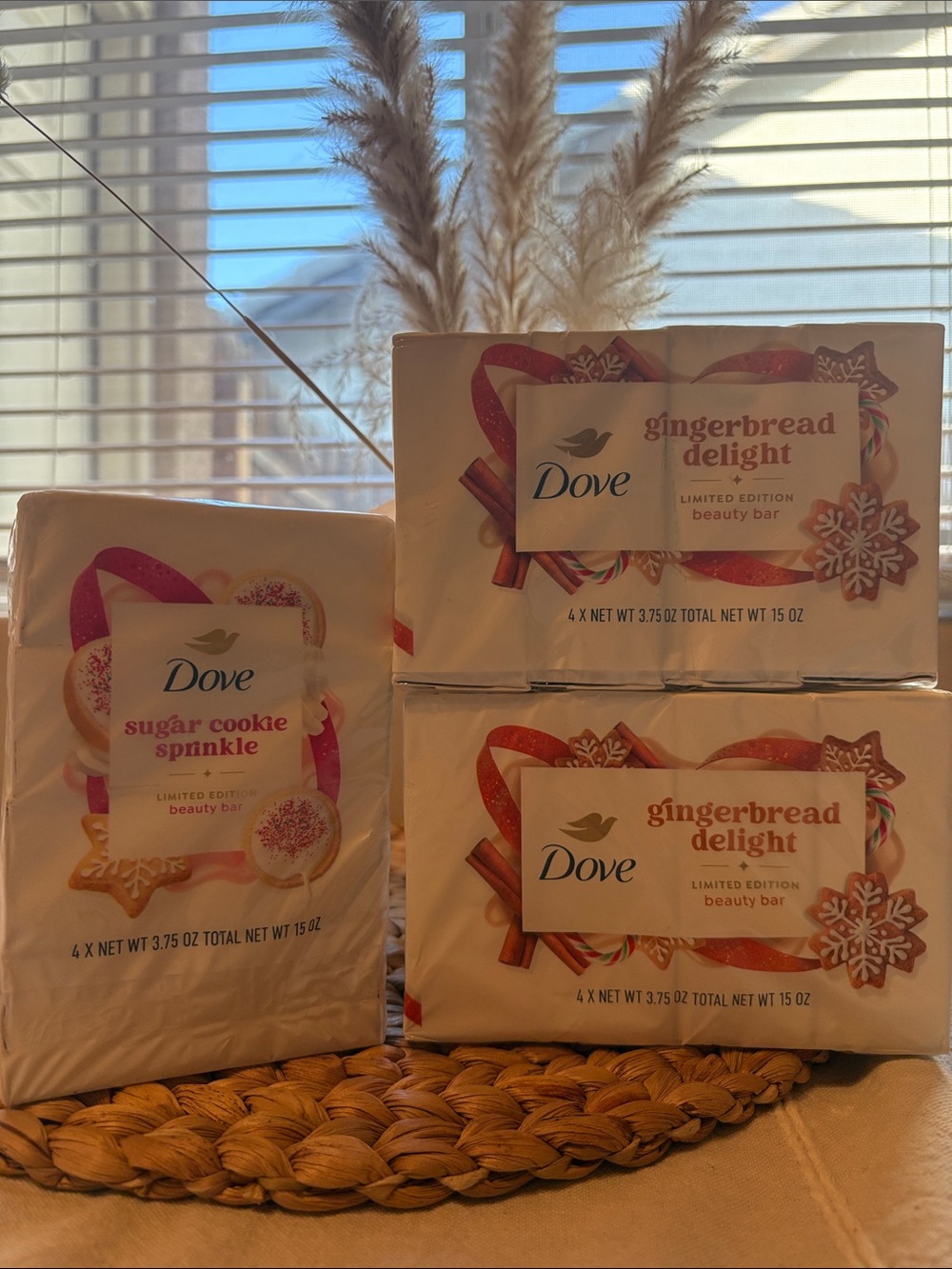 Sugar Cookie Sprinkle and gingerbread delight Limited Edition Dove Beauty Bars